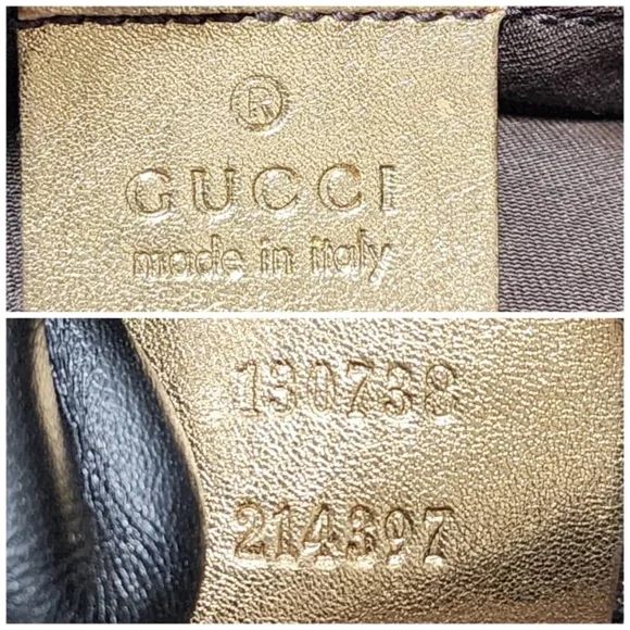 Authentic GUCCI GG Fabric Abbey Medium D-Ring Hobo Bag Gold Golden Brown - Picture 3 of 14